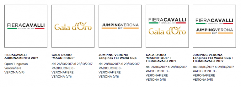 Biglietti Fieracavalli Verona 2017
